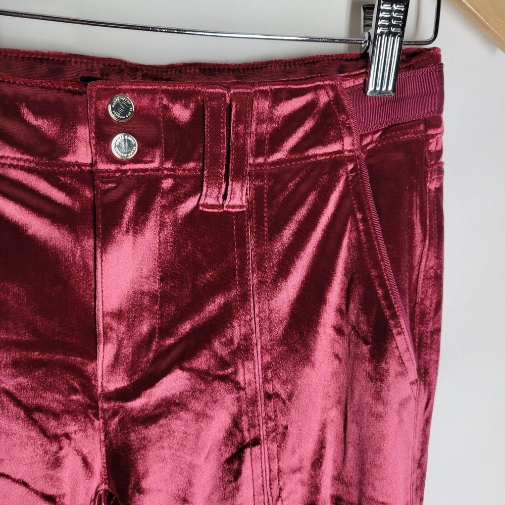 NWT THE STRAIGHT ANKLE Women's Utility Straight Crop Pants Dark Sangria Size 0 - Picture 7 of 12